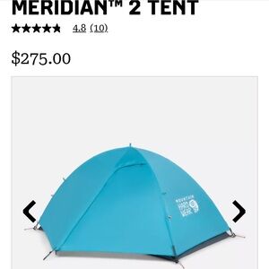 Mountain Hardwear meridian 2 person tent basically new